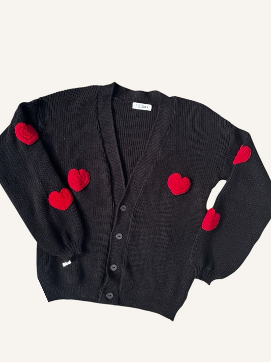 Cárdigan Parches Corazones