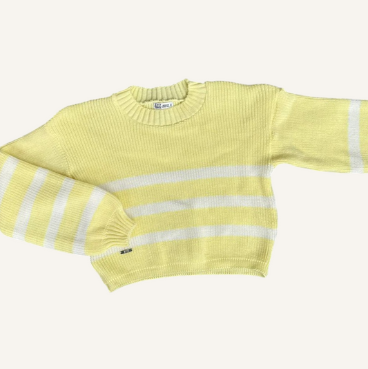 Suéter Amarillo Rayas Unicolor