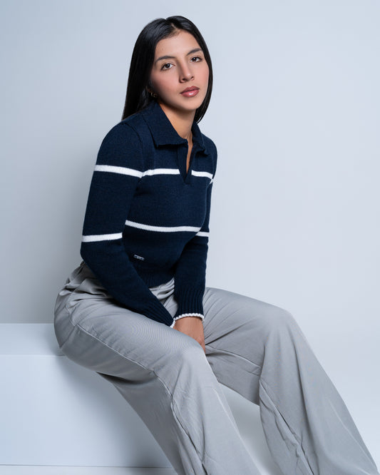 Suéter cuello polo