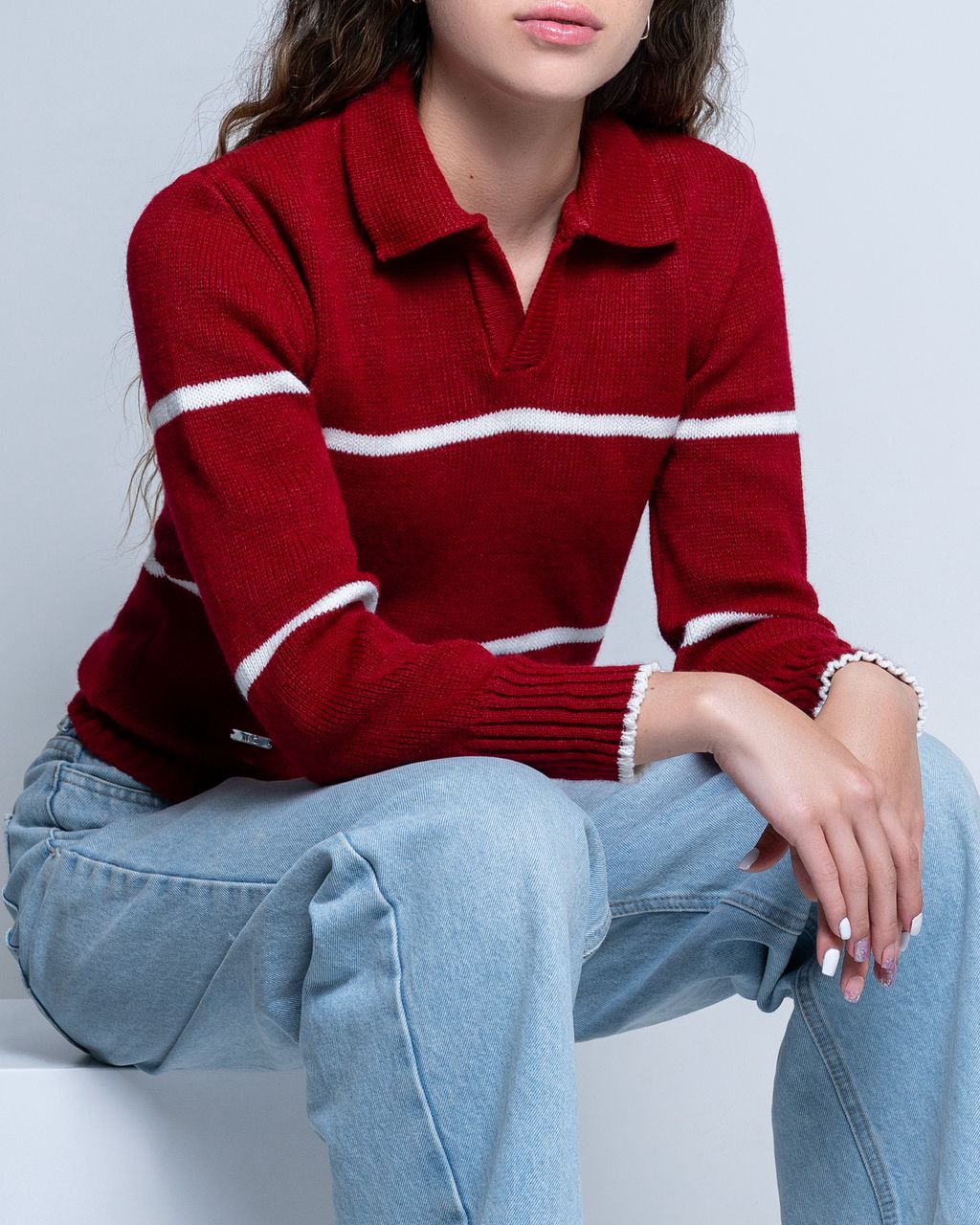 Suéter cuello polo