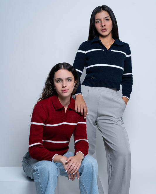 Suéter cuello polo